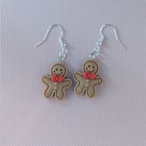 Gingerbread Man Earrings
